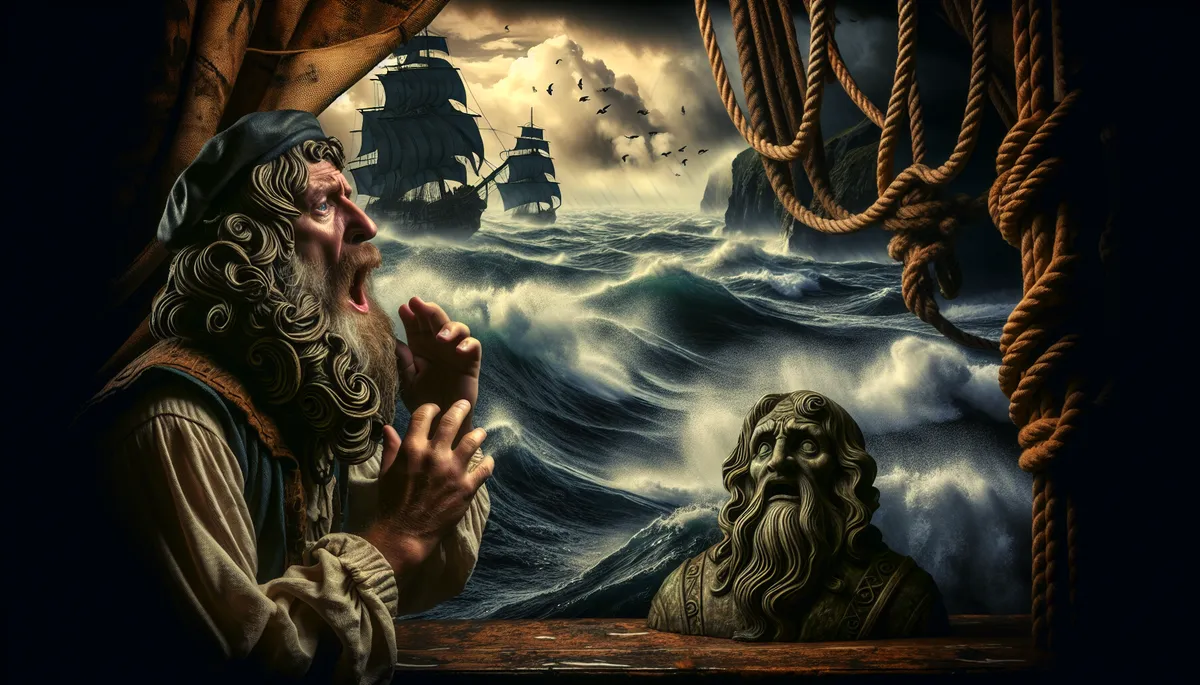 old sailor studying storm